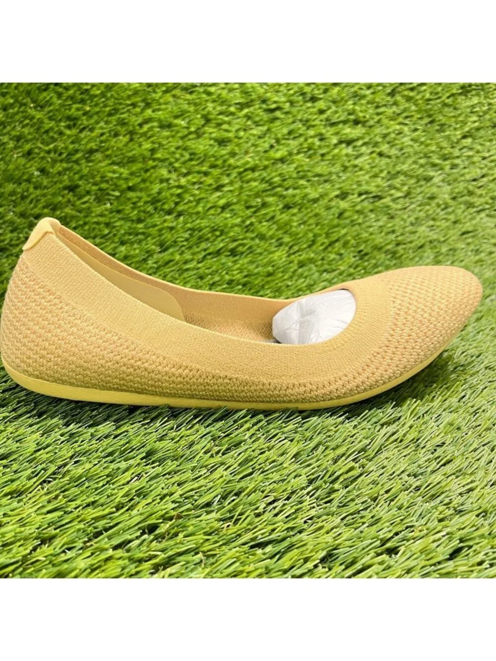 Allbirds Tree Breezer Womens Size 8 Yellow Casual Slip On Ballet Flats Shoes